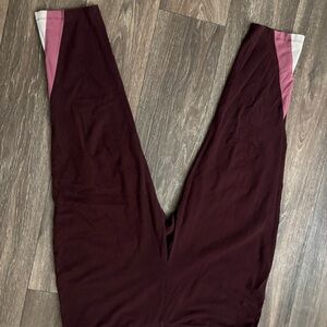 Sonoma Burgundy and Pink Leggings